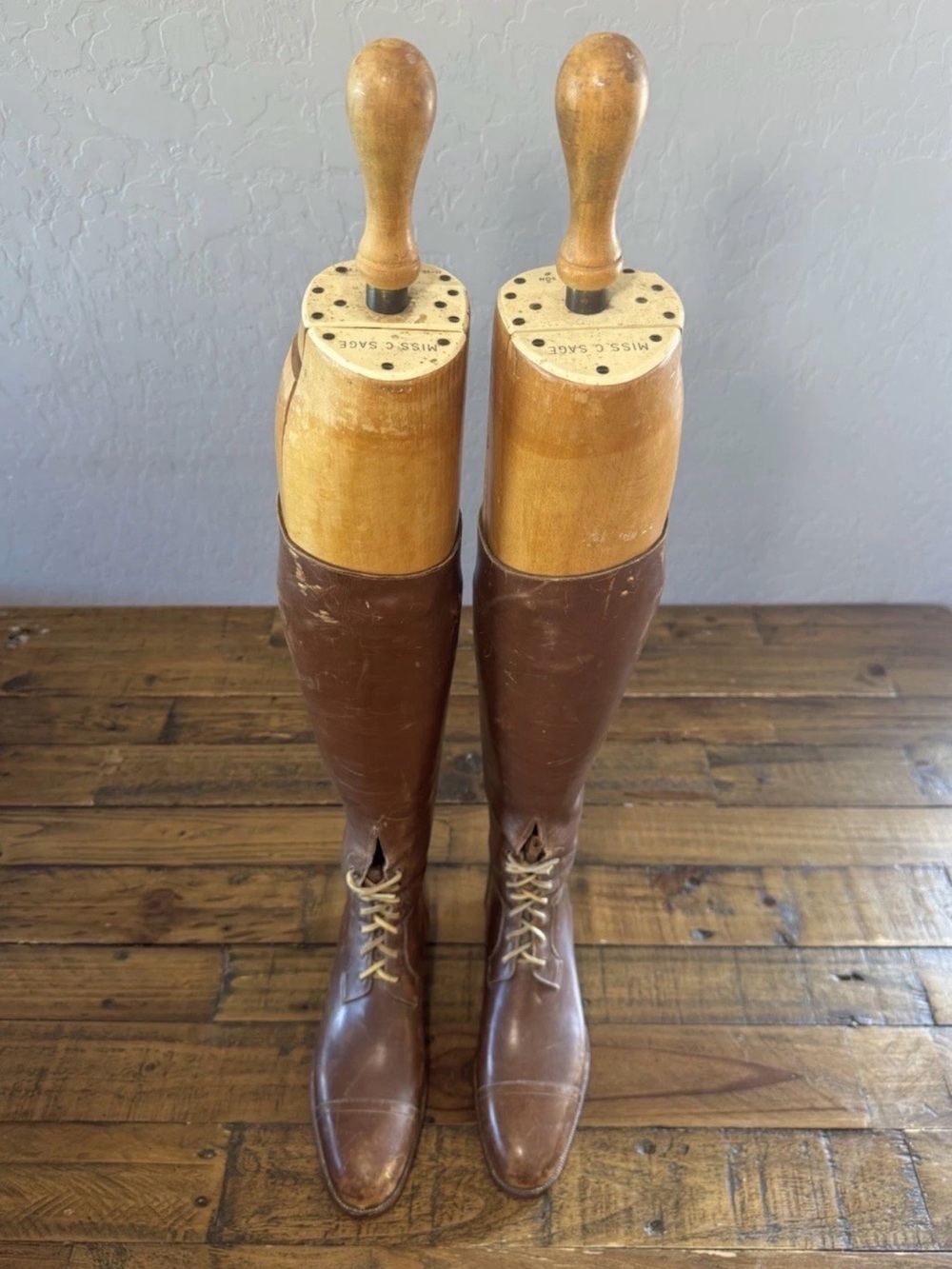 Vintage Faulkner & Son London Riding Boots Wooden Lasts Bespoke Equestrian